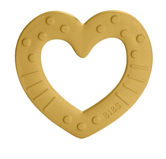 Hovedbilde BIBS  Baby Bitie Bitering Hjerte, Mustard