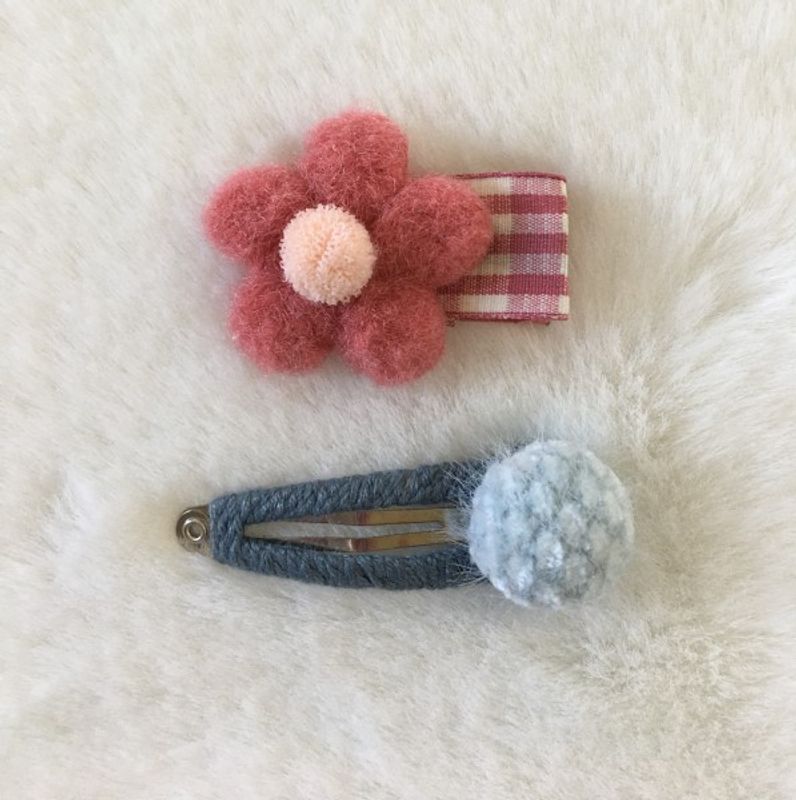 2pk Blomster Hårspenner til barn