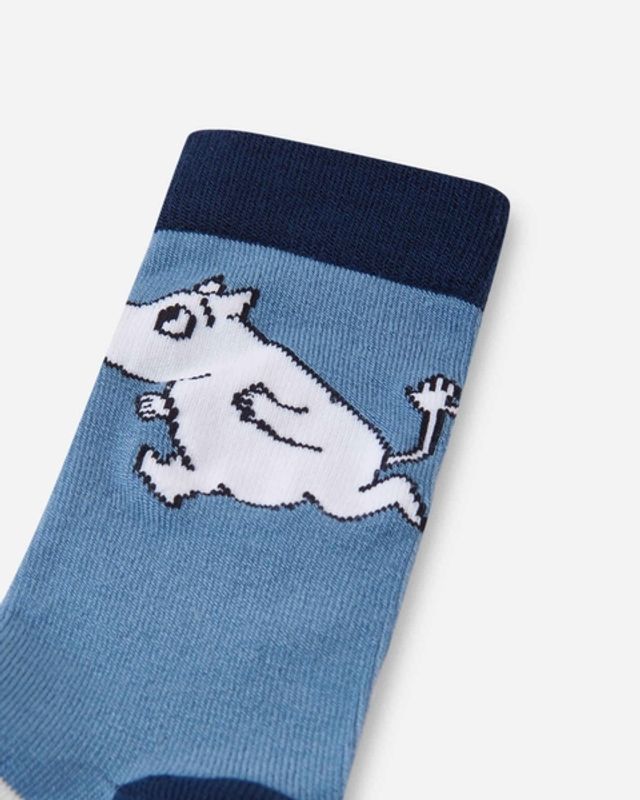 Reima Sokker i ullblanding barn Moomin Randig Blue Ocean