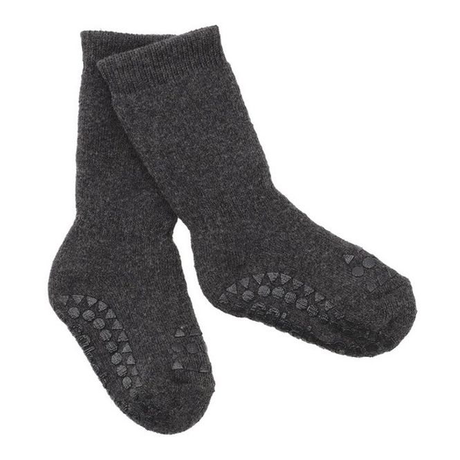 Hovedbilde GoBabyGo Krabbesokker i Bomull, Dark Grey Melange
