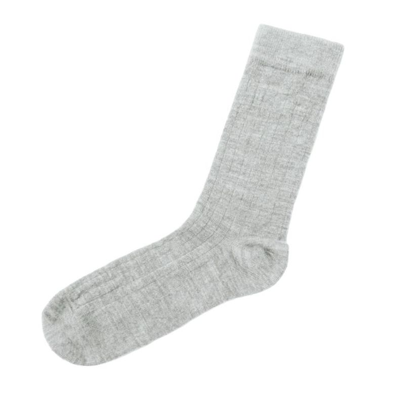 JOHA Rib Ullsokker, Grey Melange