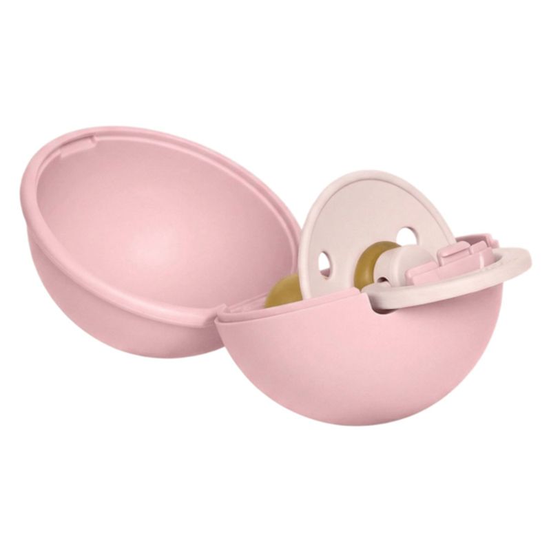 BIBS Colour Latex Smokk & Pacifier Case Mini, Petal/Baby Pink